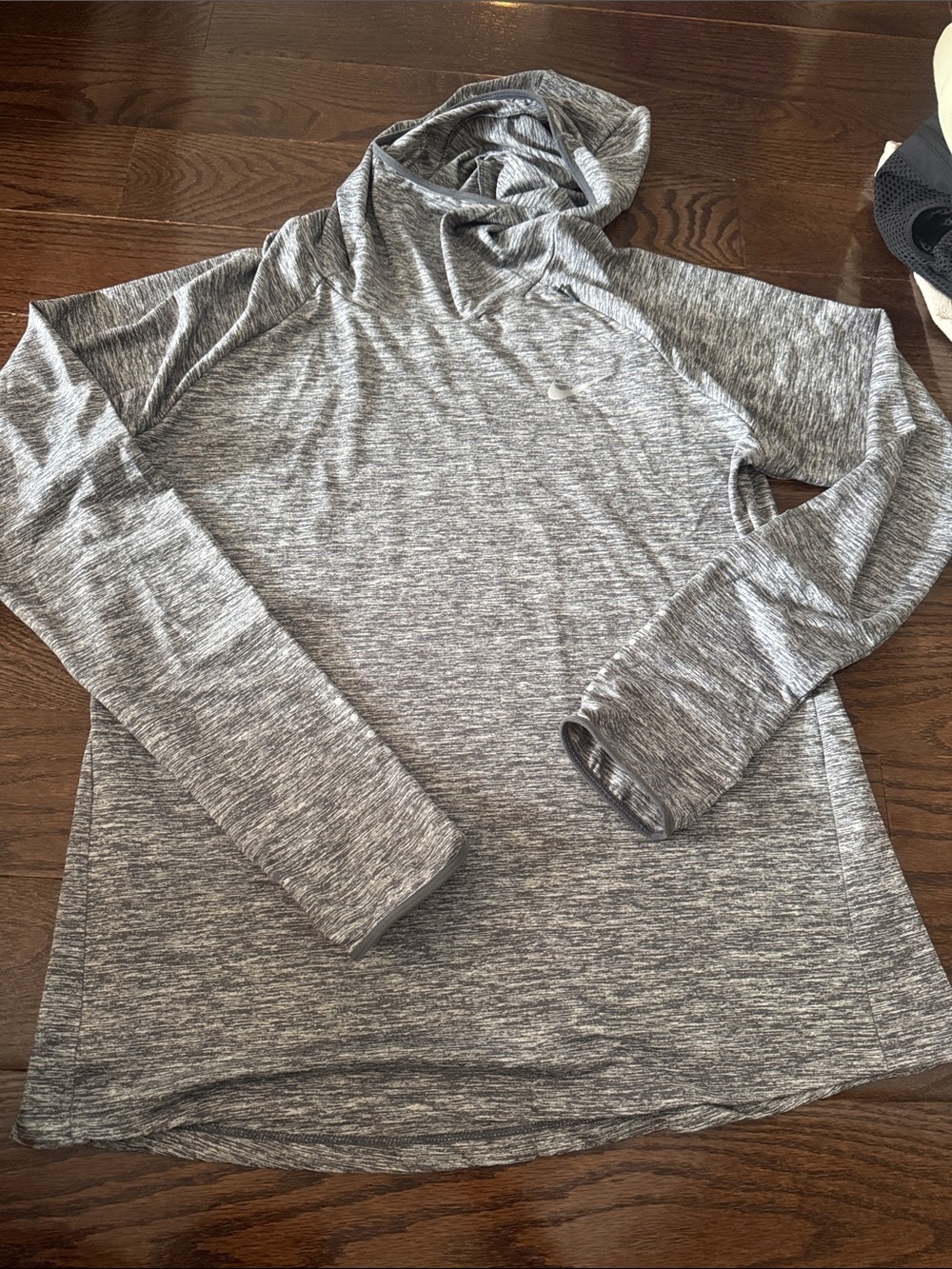 Nike Heathered Gray Performance Hoodie women’s large